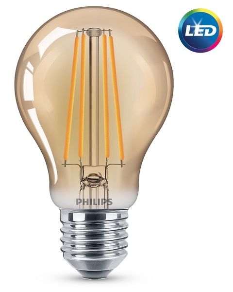 مصباح فيليبس ليد  كلاسيكي ذهبي 5.5 واط  غير قابل للخفت (PHI-929001941718)