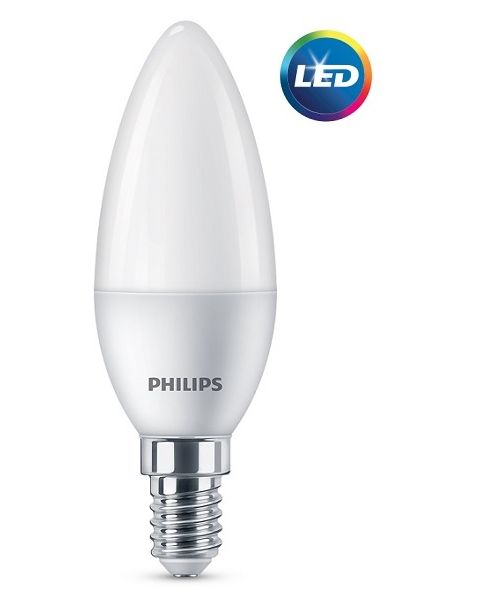 مصباح فيليبس ليد  شمعه عادي اصفر 4 واط مثلج غير قابل للخفت (PHI-929002273284)