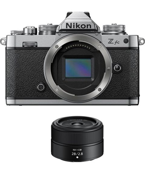 كاميرا  نيكون  Z fc هيكل فقط (VOA090AM) + عدسة نيكون 28مم F/2.8  +  زيون SMOOTH-Q2 مثبت الجوال + بطاقة عضوية