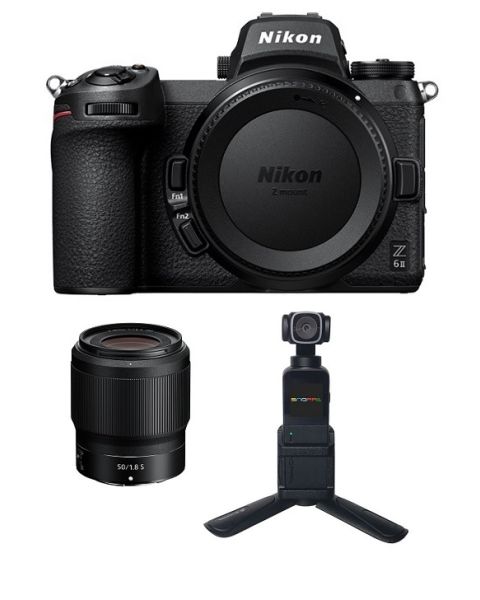 NIKON Z6 II Mirrorless Body Only + Nikon Z 50mm f/1.8 S Lens + Benro Vmate Camera Gimbal + Vmate Bracket + NPM Card (VOA060AM)