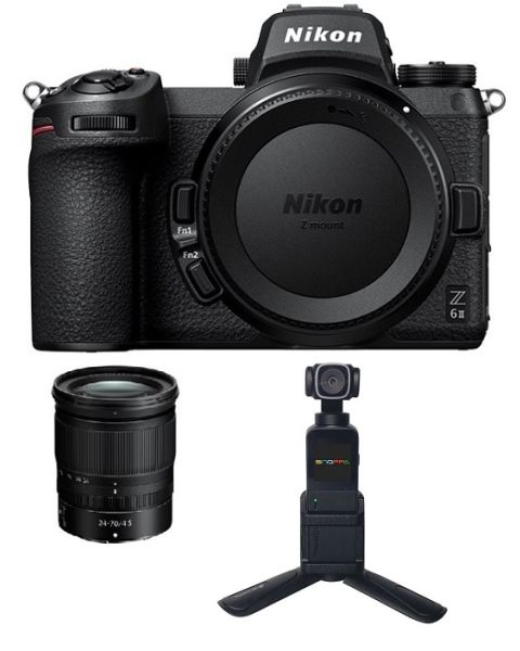 NIKON Z6 II Mirrorless  Body Only + 24-70 Lens + Benro Vmate Camera Gimbal + Vmate Bracket + NPM Card (VOA060AM)