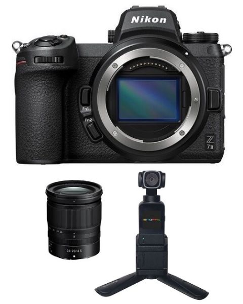 Nikon Z7ii Camera Body Only + Nikon 24-70mm f/4 S Lens + Benro Vmate Camera Gimbal + Vmate Bracket +NPM Card (VOA070AM)