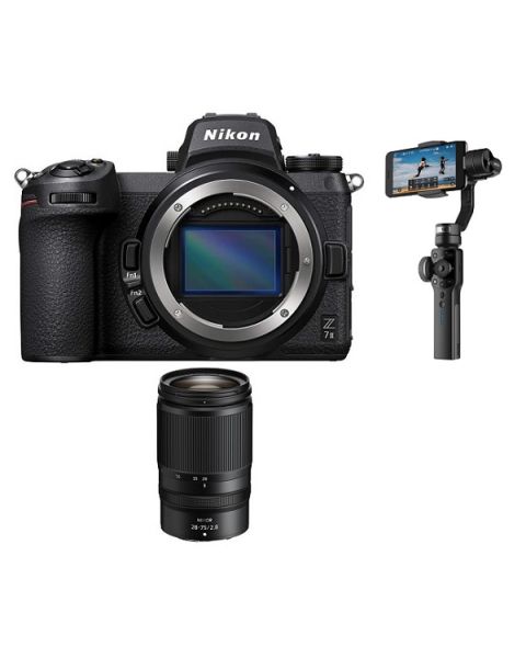 Nikon Z7ii Camera Body Only + Nikon Z 28-75mm f/2.8 Lens + Zhiyun SMOOTH 4 3-axis Handheld Gimbal Stabilizer + NPM Card (VOA070AM)