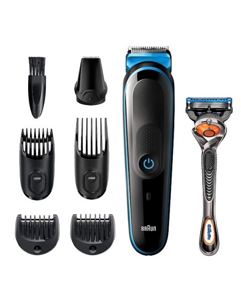 Braun All-in-one trimmer MGK5245, 7-in-1 trimmer, 5 attachments and Gillette Razor (MGK5245)