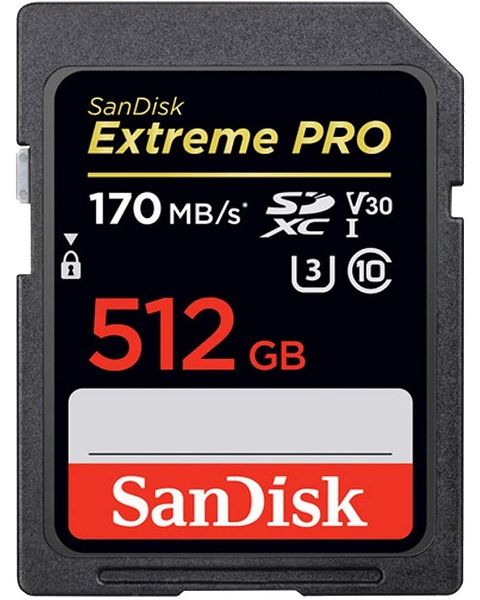 سانديسك بطاقة ذاكرة  PRO SDHC / SDXC UHS-I سعة 512 جيجابايت (SDSDXXY-512G-GN4IN)