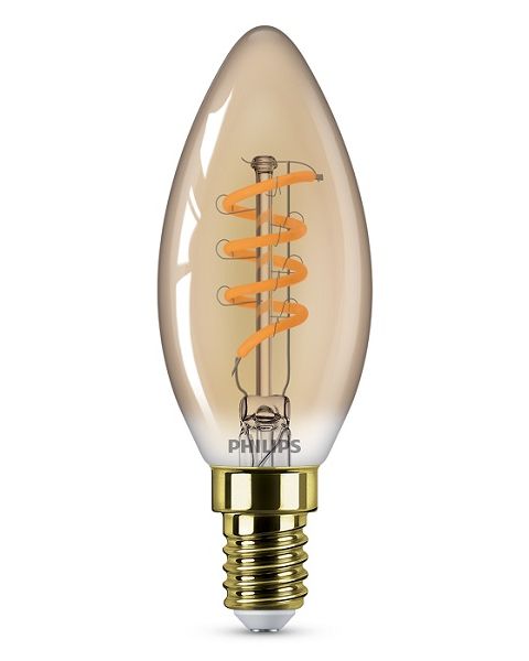 مصباح فيليبس ليد كلاسيكي شمعه ذهبي 2.5 واط قابل للخفت (PHI-929002983201)