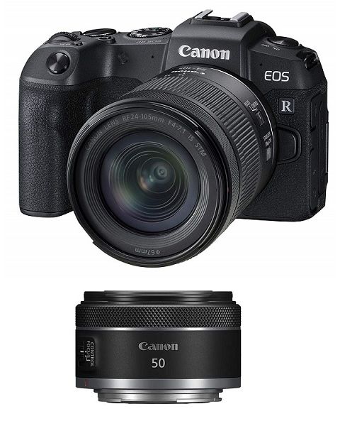 كاميرا كانون EOS RP مع عدسة RF 24-105mm F4-7.1 IS STM + عدسة كانون 50مم F/1.8 (EOSRP-24-105-50)