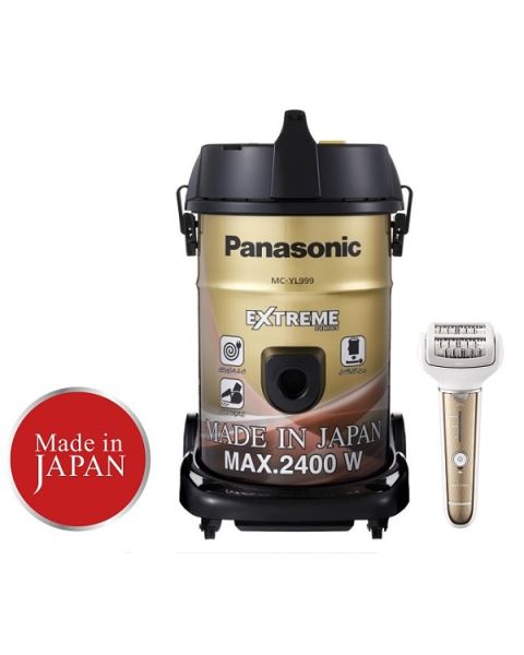 Panasonic MC-YL999 Heavy-duty Drum Vacuum Cleaner Powerful 2400 W (MC-YL999N747) + Panasonic Epilator