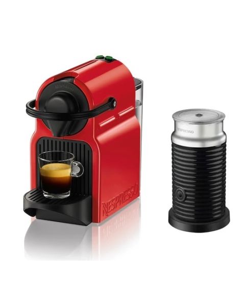 ماكينة القهوة من نيسبريسو، أحمر + آيروتشينو 3  (C040RE+3694BK)