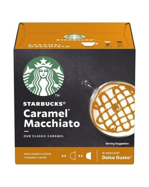 Starbucks Caramel Macciato Capsules By Nescafe Coffee Pods Box of 12 (SBUX CARAMEL MACCHIATO)