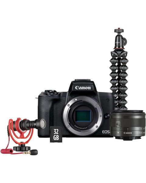 كانون كاميرا EOS M50 Mark II مع عدسة 15-45 مم لتصوير مقاطع الفيديو (EOSM50MK2-V)