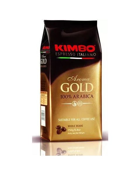 كيمبو إسبريسو جولد 100 % ارابيكا، حبوب كاملة، 250 جرام (KIMBO AROMA GOLD250GM)