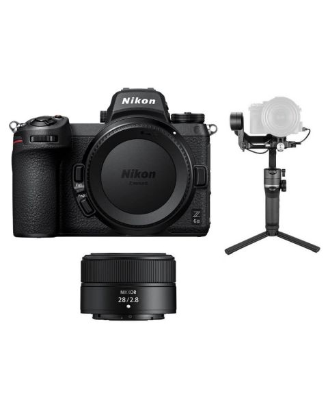 Nikon Z6 II Mirrorless Body Only (VOA060AM) + 28MM F/2.8 Z Lens + Zhiyun WEEBILL-S Pro Gimbal + NPM Card