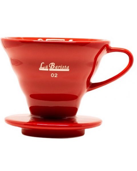 قمع ترشيح القهوة v60 أحمر لاباريستا (LB-729)