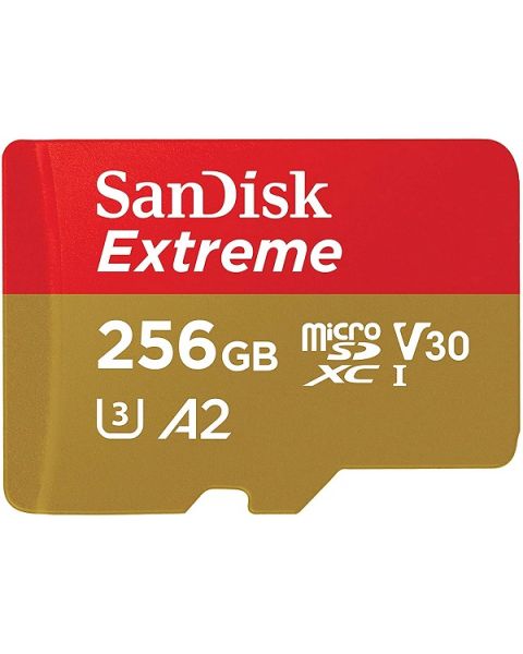 SanDisk 256GB SDXC 190MB/S Micro Extreme Memory Card (SDSQXAV-256G-GN6MN)