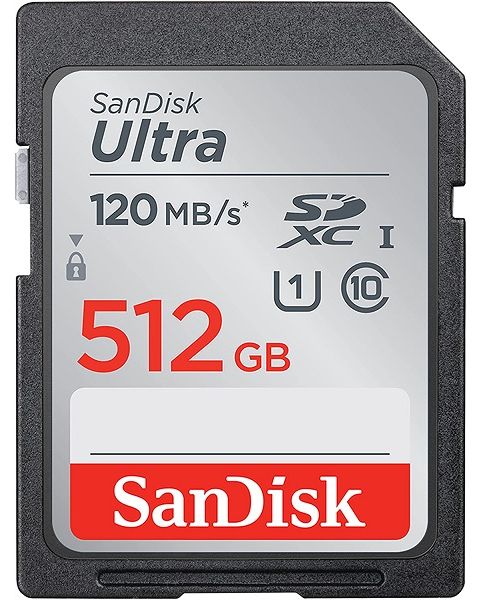 سانديسك بطاقة ذاكرة 512 جيجابايت الترا SDXC UHS-I - 120 (SDSDUN4-512G-GN6IN)