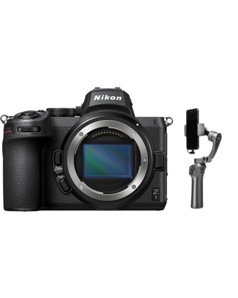 Nikon Z5 Body Only, Full Frame Mirrorless Camera (VOA040AM) + Benro 3XS Gimbal for Smartphone + NPM Card