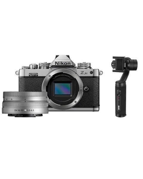 كاميرا نيكون ZFC  بدون مرآة (VOK090XM) مع عدسة 16-50 +  زيون SMOOTH-Q2 مثبت الجوال + بطاقة عضوية