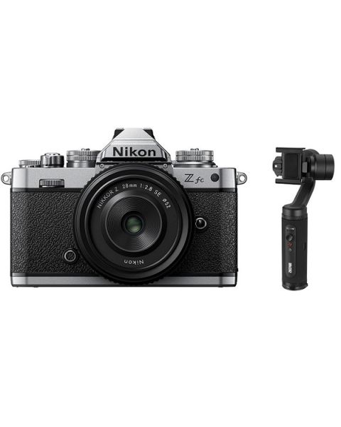 كاميرا  نيكون  Z fc مع عدسة 28 مم (VOK090WM) + زيون SMOOTH-Q2 مثبت الجوال + بطاقة عضوية