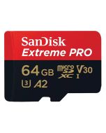 سانديسك بطاقة ذاكرة SanDisk Extreme PRO® microSDXC™ UHS-I سعة 64 جيجابايت (SDSQXCU-064G-GN6MA)